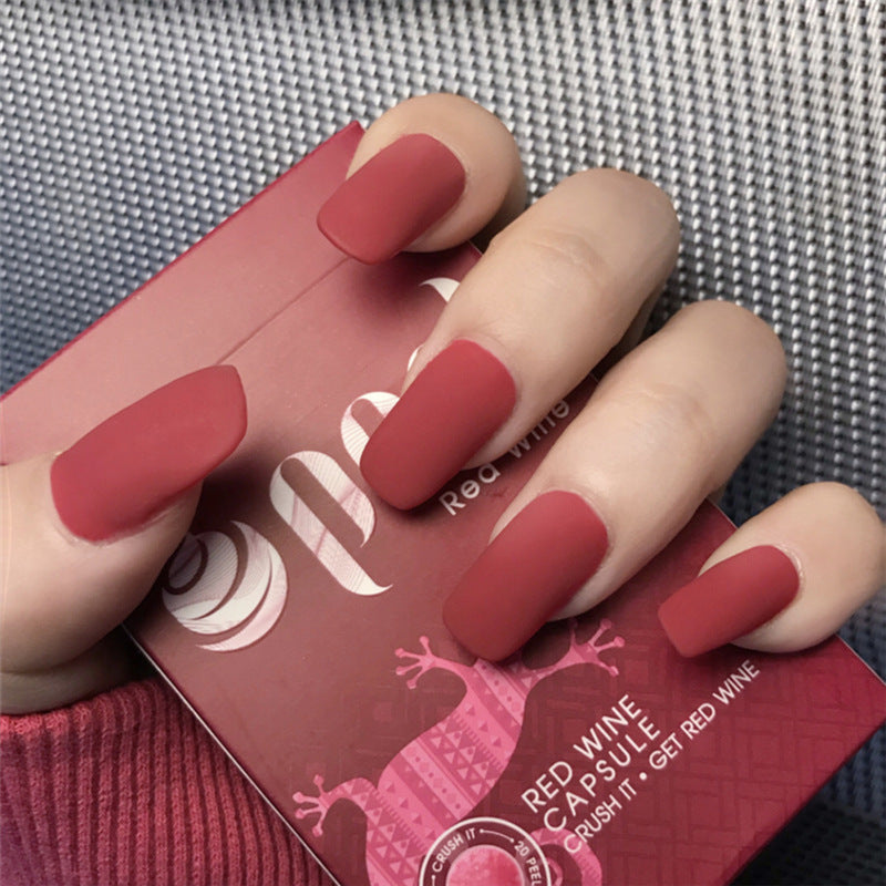 Finished manicure with false nails-0