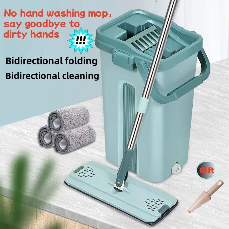 Flat Squeeze Mop & Bucket Set-1