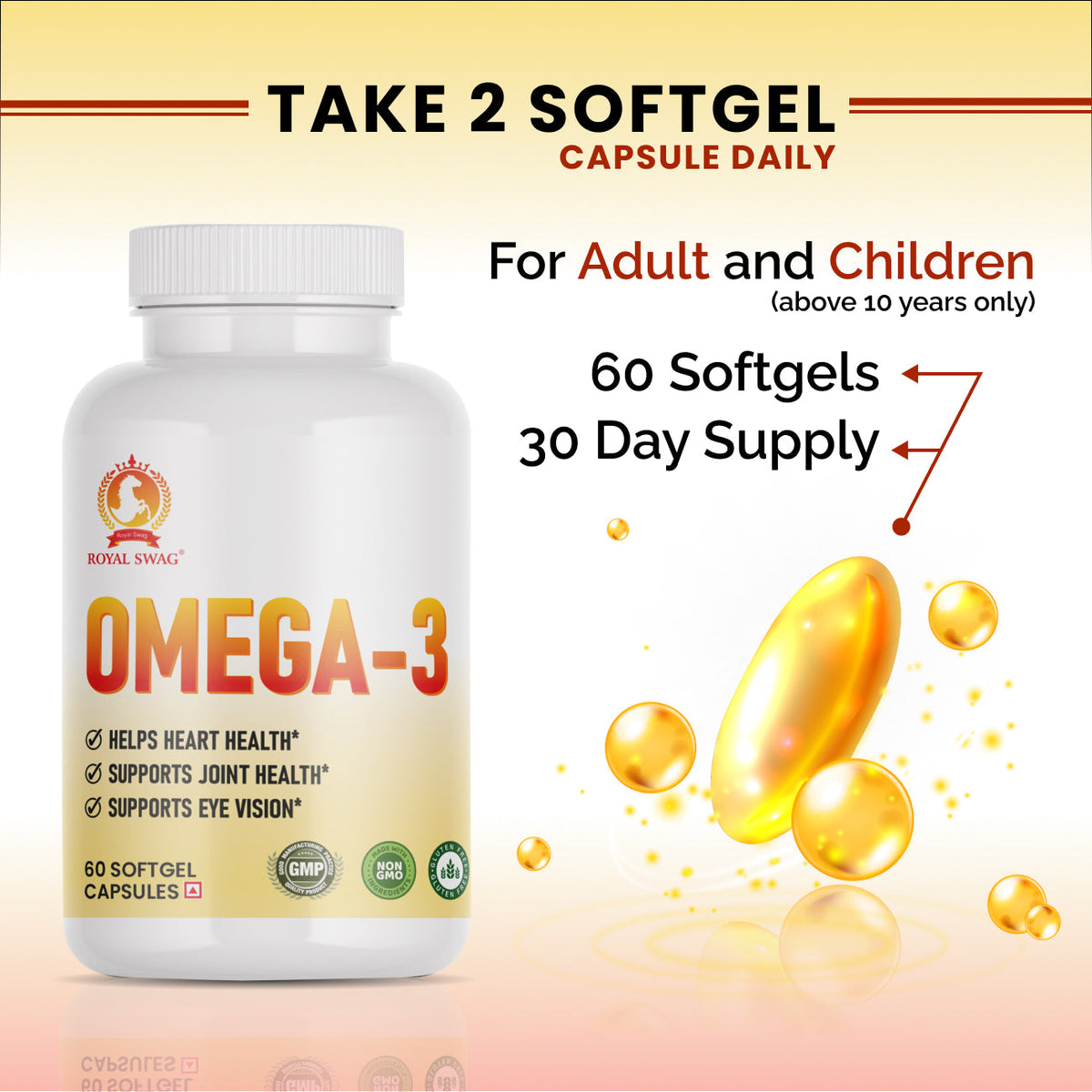 Omega 3 Fish Oil Tablets - High Potency - 60 Pcs pack-1