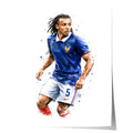 Frankreich Fußball Poster · Geschenkidee · Aquarell Sport Wandbild · Deko Print ohne Rahmen-0