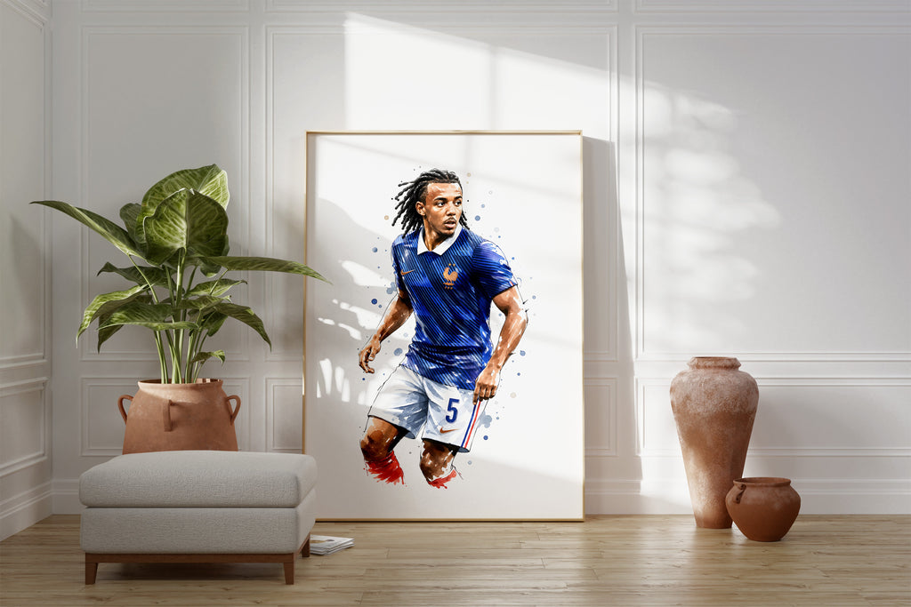 Frankreich Fußball Poster · Geschenkidee · Aquarell Sport Wandbild · Deko Print ohne Rahmen-1