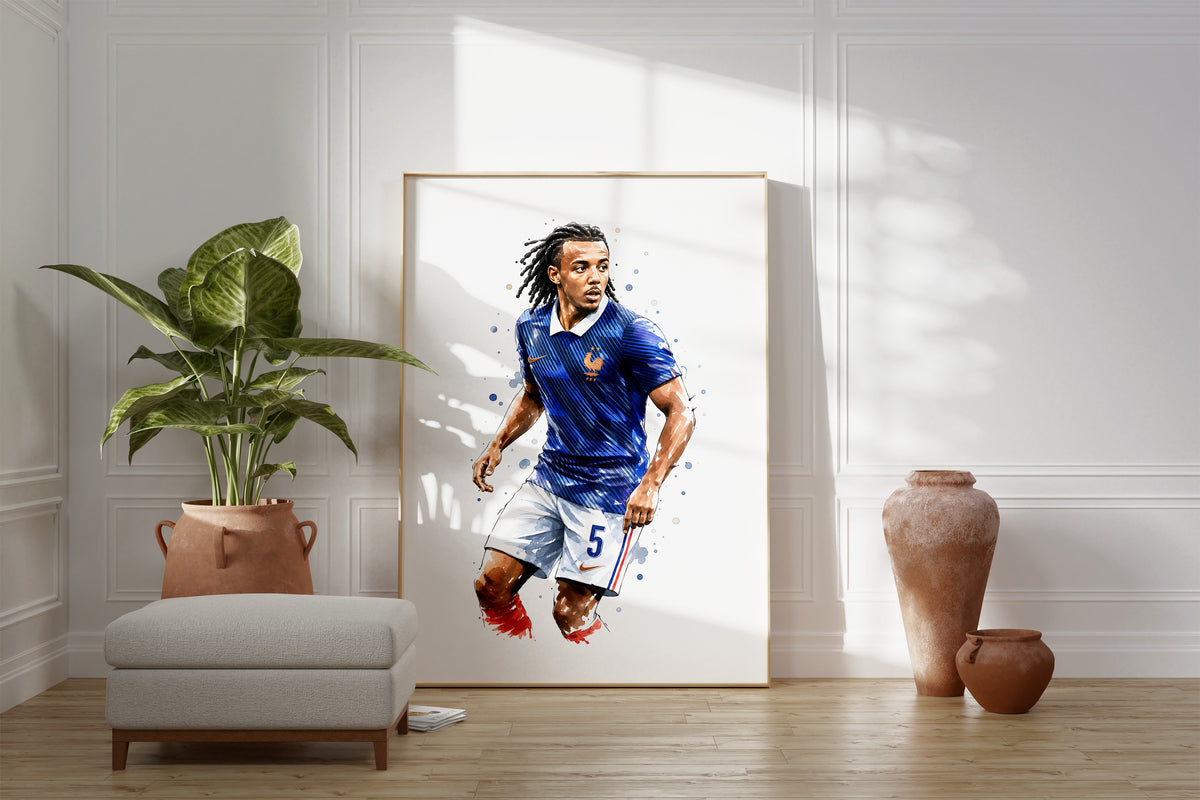 Frankreich Fußball Poster · Geschenkidee · Aquarell Sport Wandbild · Deko Print ohne Rahmen-1
