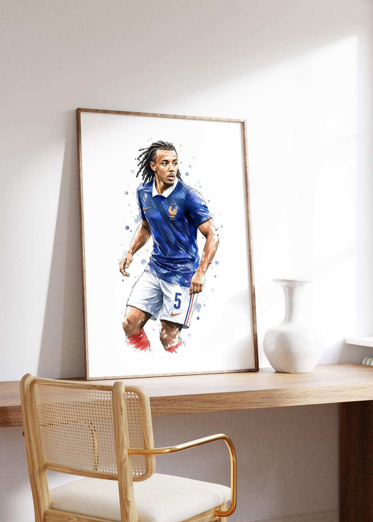 Frankreich Fußball Poster · Geschenkidee · Aquarell Sport Wandbild · Deko Print ohne Rahmen-2