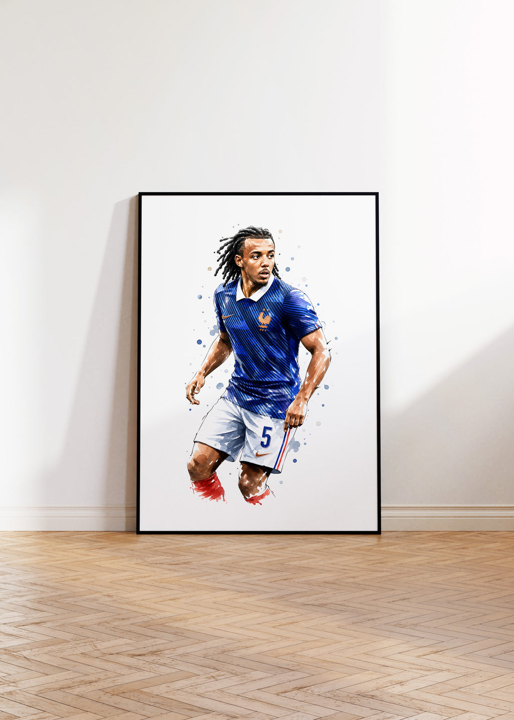 Frankreich Fußball Poster · Geschenkidee · Aquarell Sport Wandbild · Deko Print ohne Rahmen-3