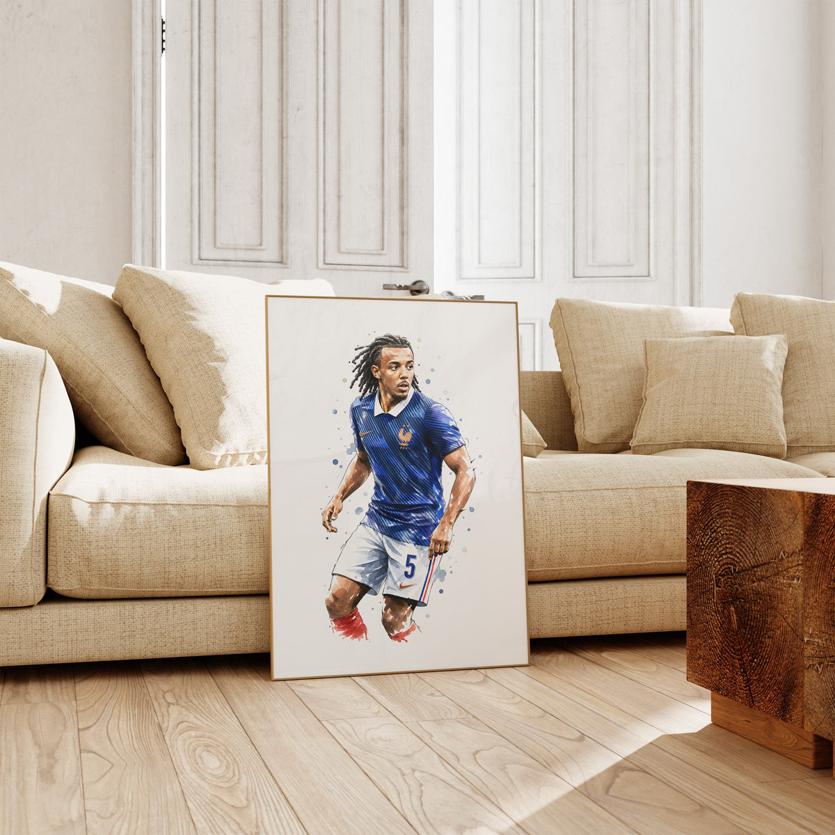Frankreich Fußball Poster · Geschenkidee · Aquarell Sport Wandbild · Deko Print ohne Rahmen-4