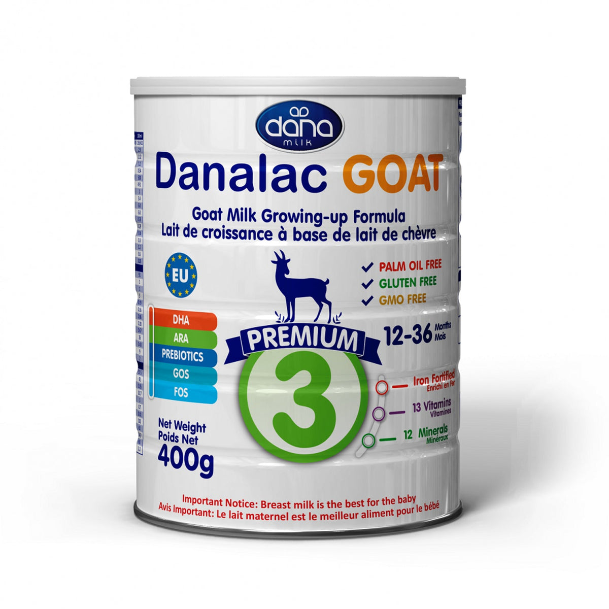 Danalac Goat Milk Growing Up Formula 400 gram Stage 3 (Pack of 1)-0