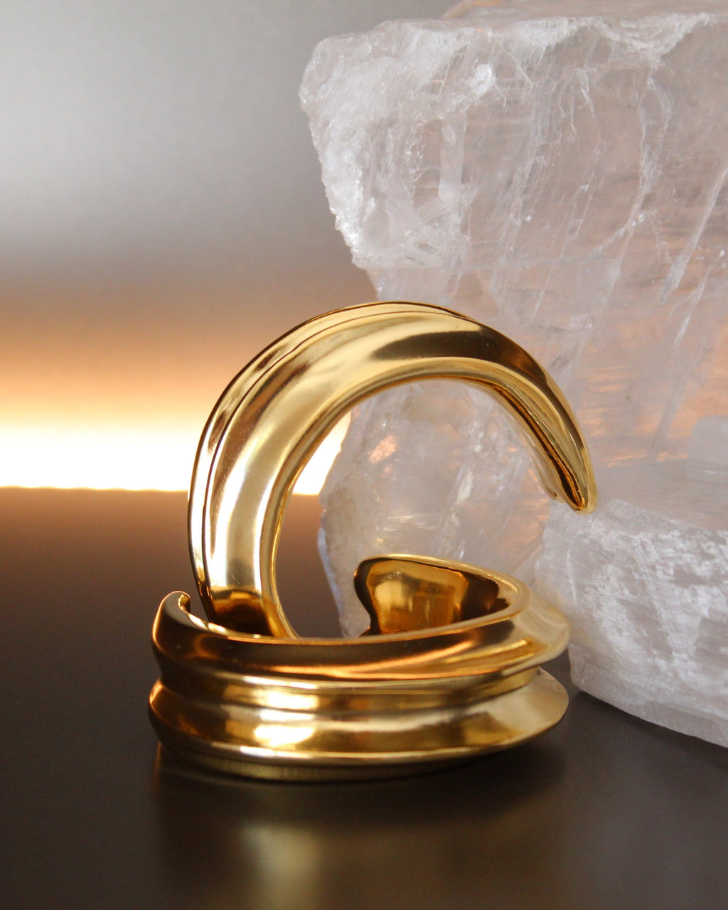 Isa Sculptural Slim Cuff Bracelet-1