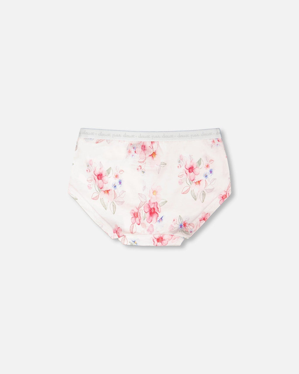 Organic Cotton Boyshort Panty Pink Printed Flowers