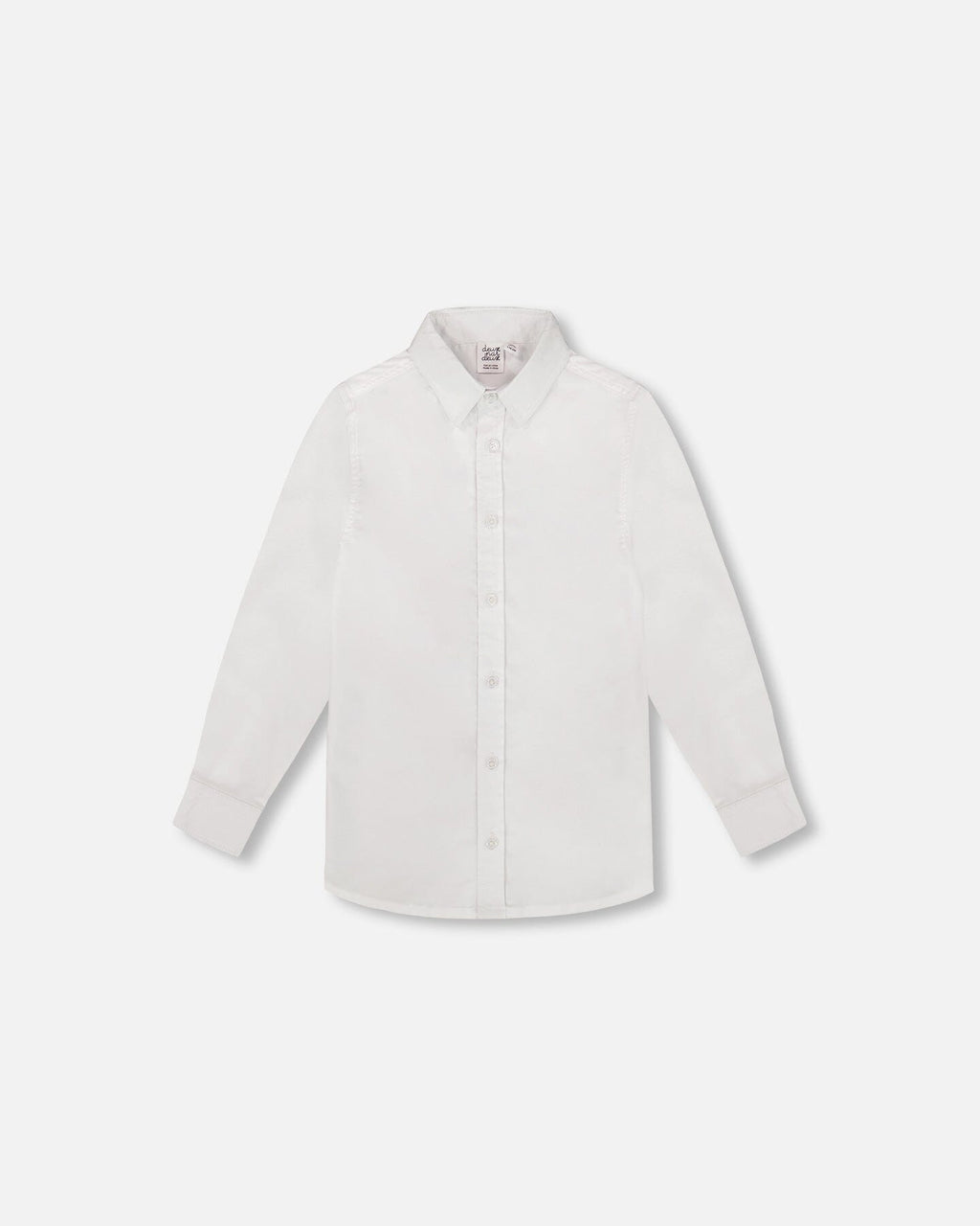 Button Down Long Sleeve Shirt White-0