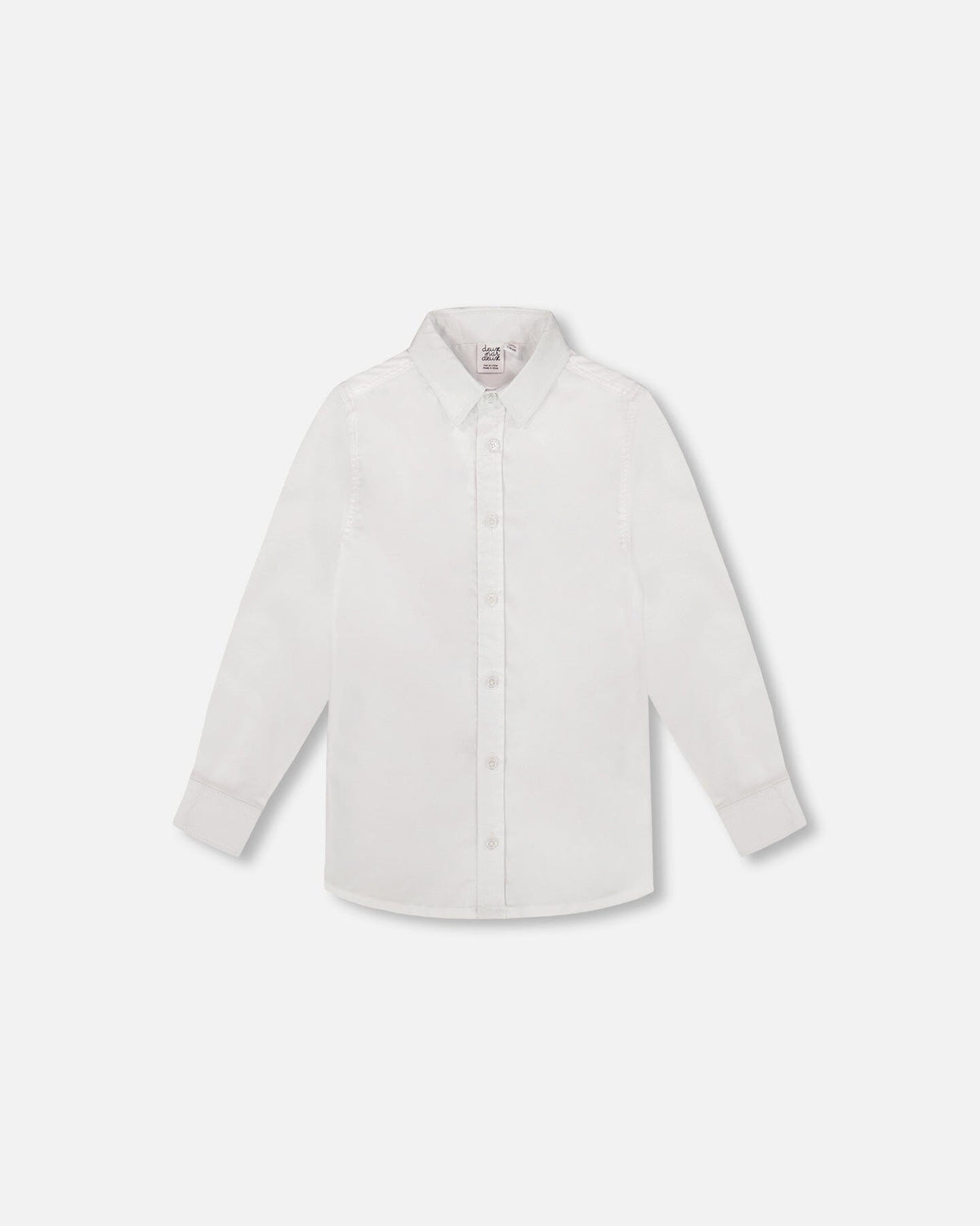 Button Down Long Sleeve Shirt White-0