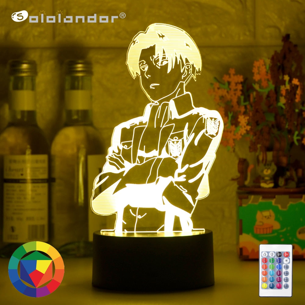 Acrylic Table Lamp Anime Attack on Titan for Home Room Decor Light Cool Kid Child Gift Manga AOT Night Light Attack on titan-1