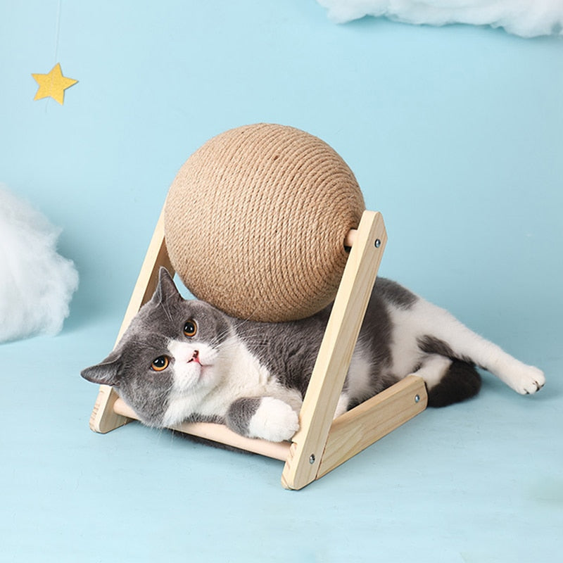 Cat Scratching Ball Toy Kitten Sisal Rope Ball Board Grinding Paws Toys Cats Scratcher Wear-resistant Pet Furniture supplies-3