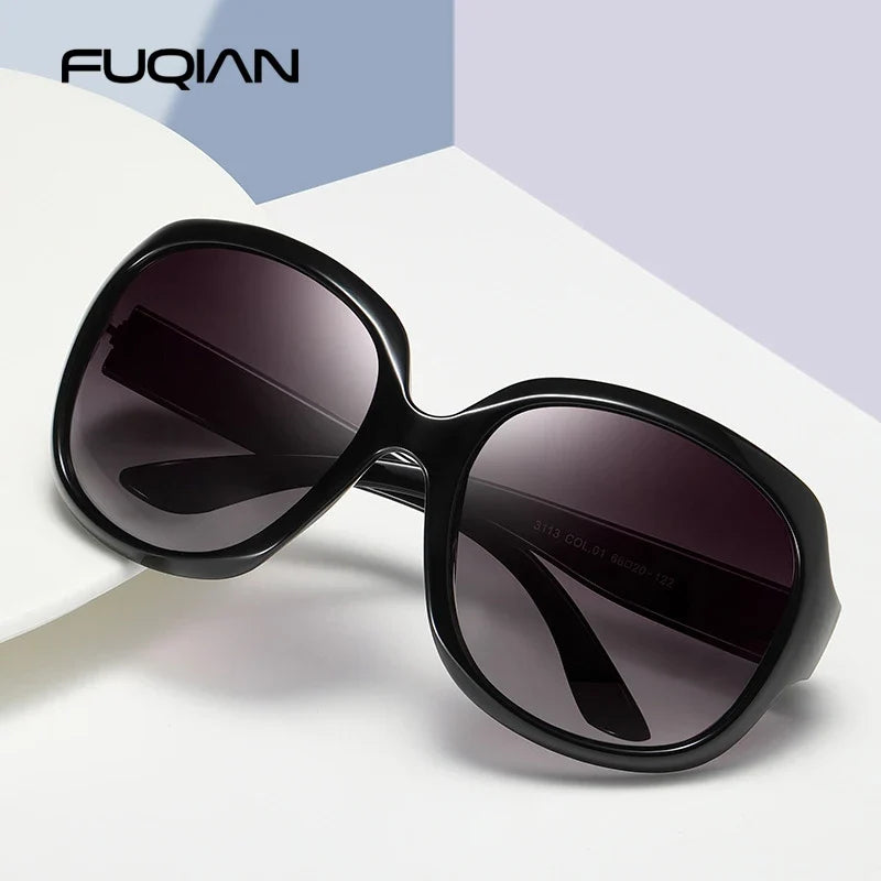 Oversized Round Sunglasses Women-0