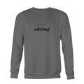 Men's Skiing Crew Sweatshirt, Charcoal