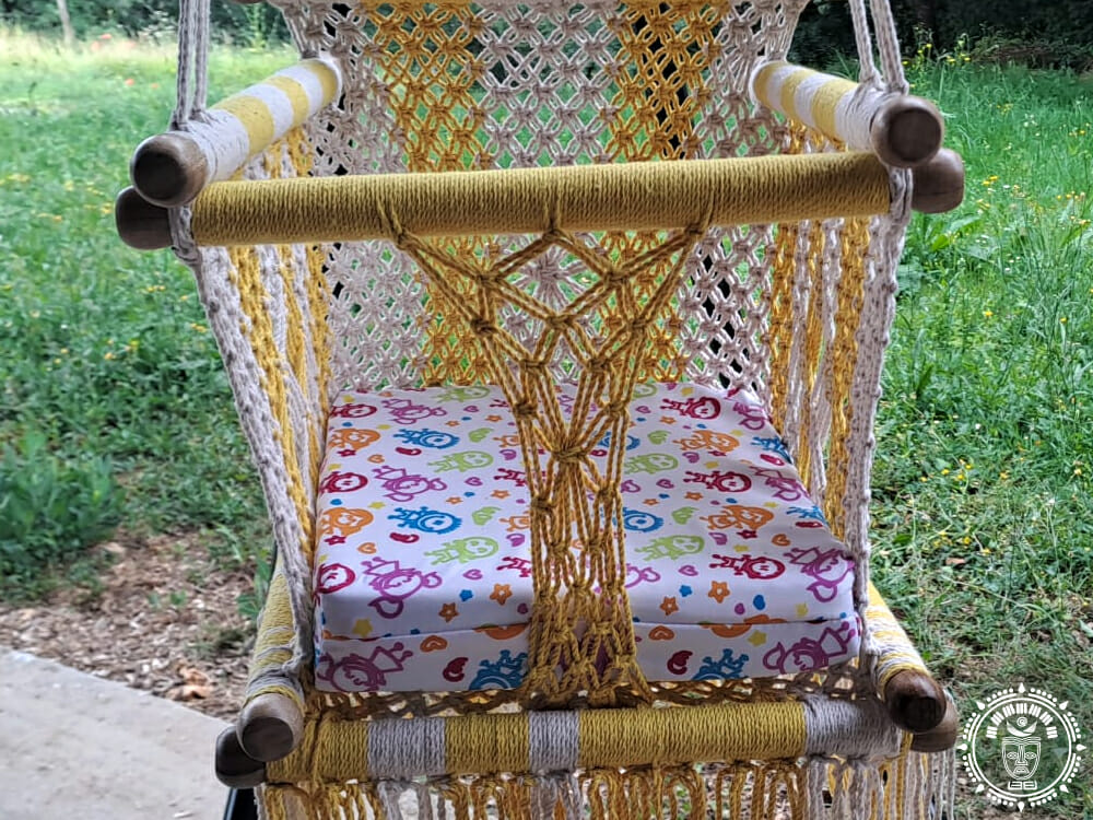 Hamac bebe macrame Amarillo 3