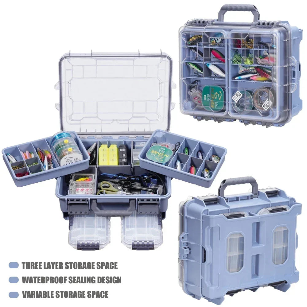Portable Multi-Layer Fishing Tackle Box-2