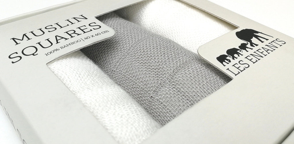 Muslin Squares Grey / White-1