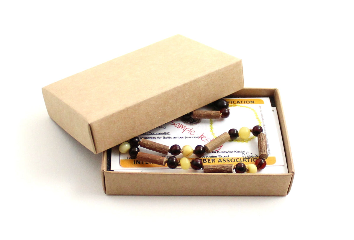 NBBP-H6 Teething Necklace With Amber Polished and Hazelwood-1