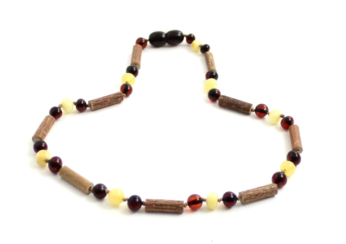 NBBP-H6 Teething Necklace With Amber Polished and Hazelwood-3