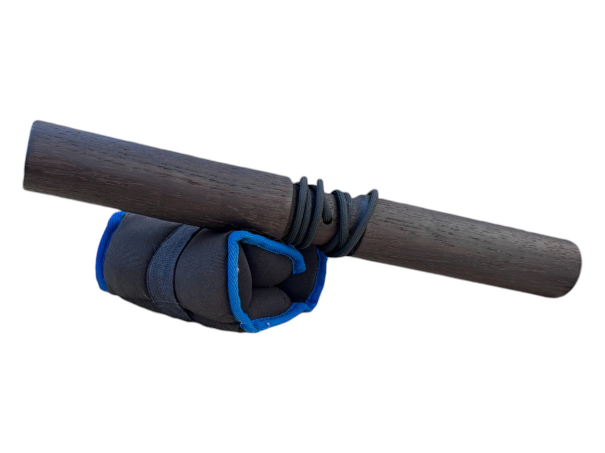 Smoked Oak Wrist Roller with Rope and Carabiner 1.77" (4.5 cm) Diameter-3