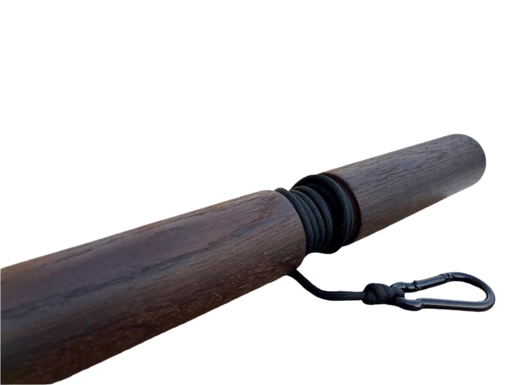 Smoked Oak Wrist Roller with Rope and Carabiner 1.89" (4.8 cm) Diameter (Copy)-3