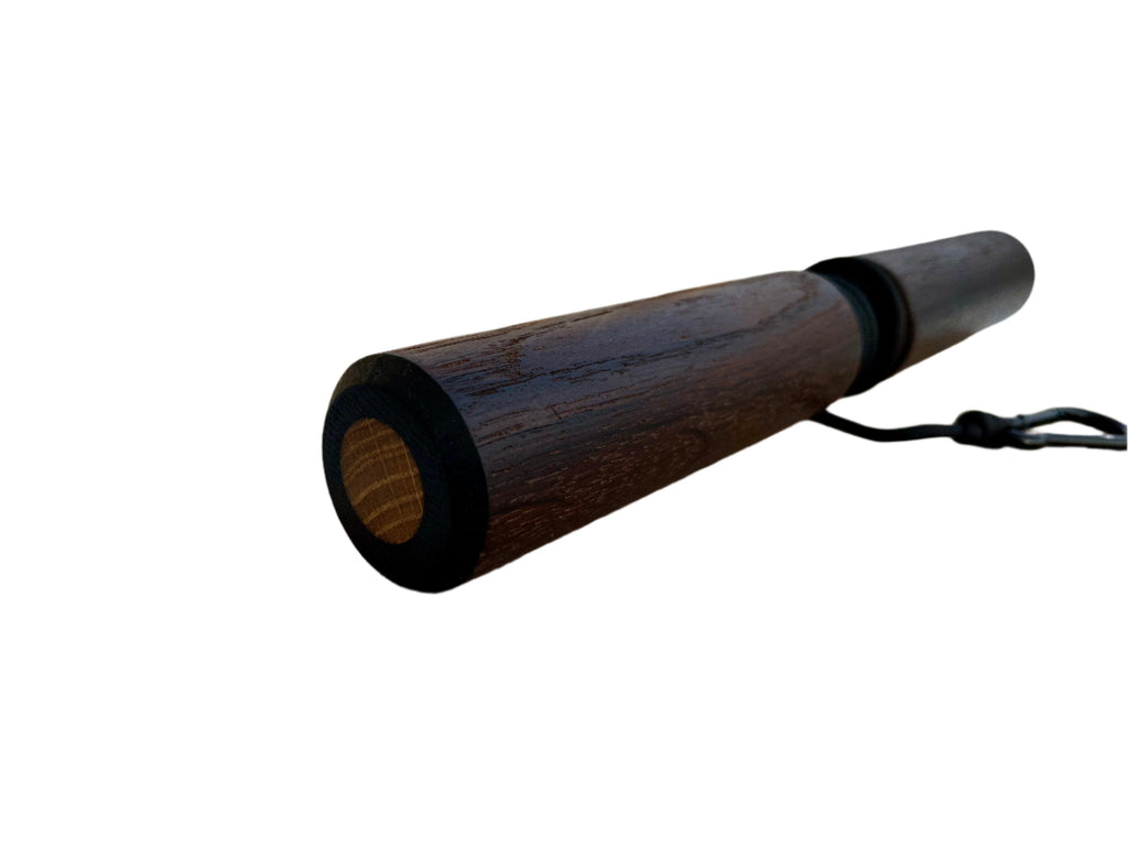 Smoked Oak Wrist Roller with Rope and Carabiner 1.89" (4.8 cm) Diameter (Copy)-2
