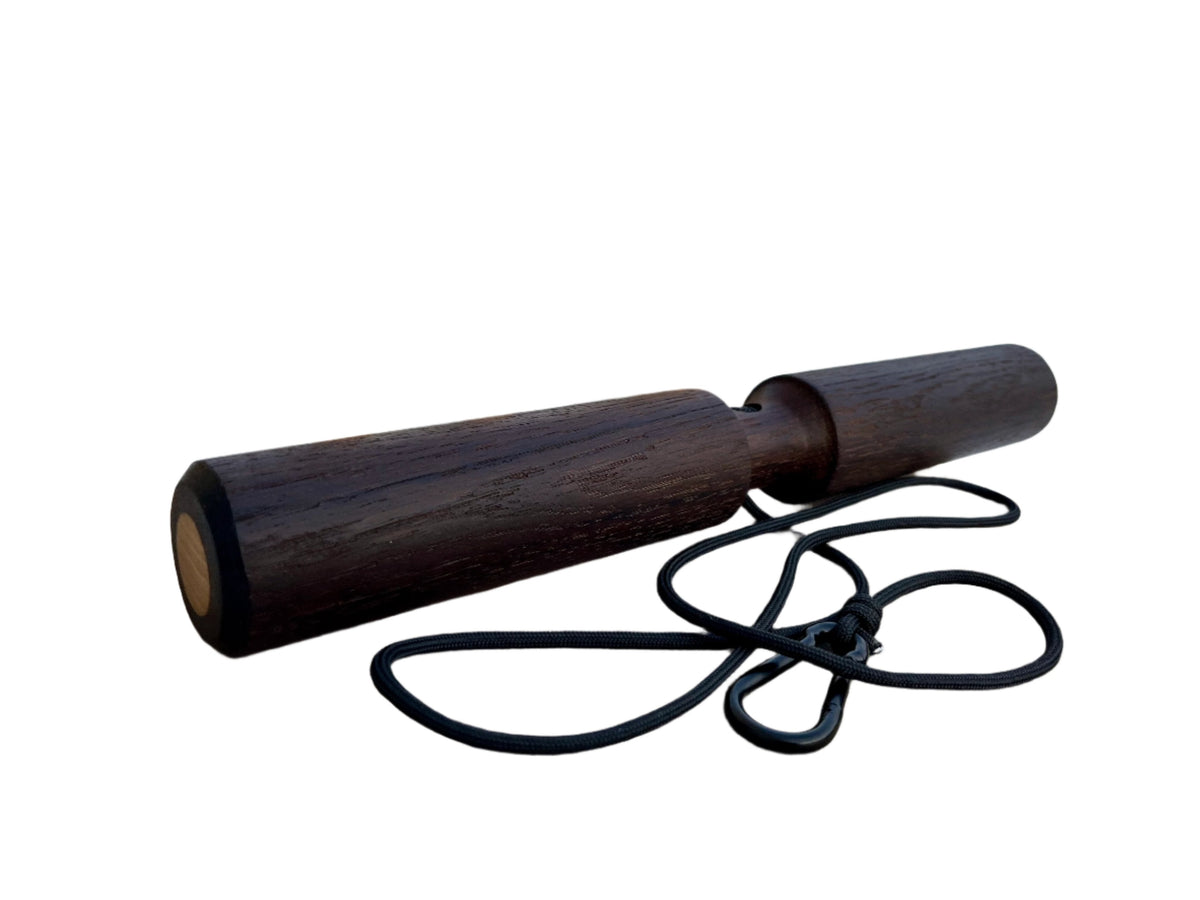 Smoked Oak Wrist Roller with Rope and Carabiner 1.89" (4.8 cm) Diameter (Copy)-1