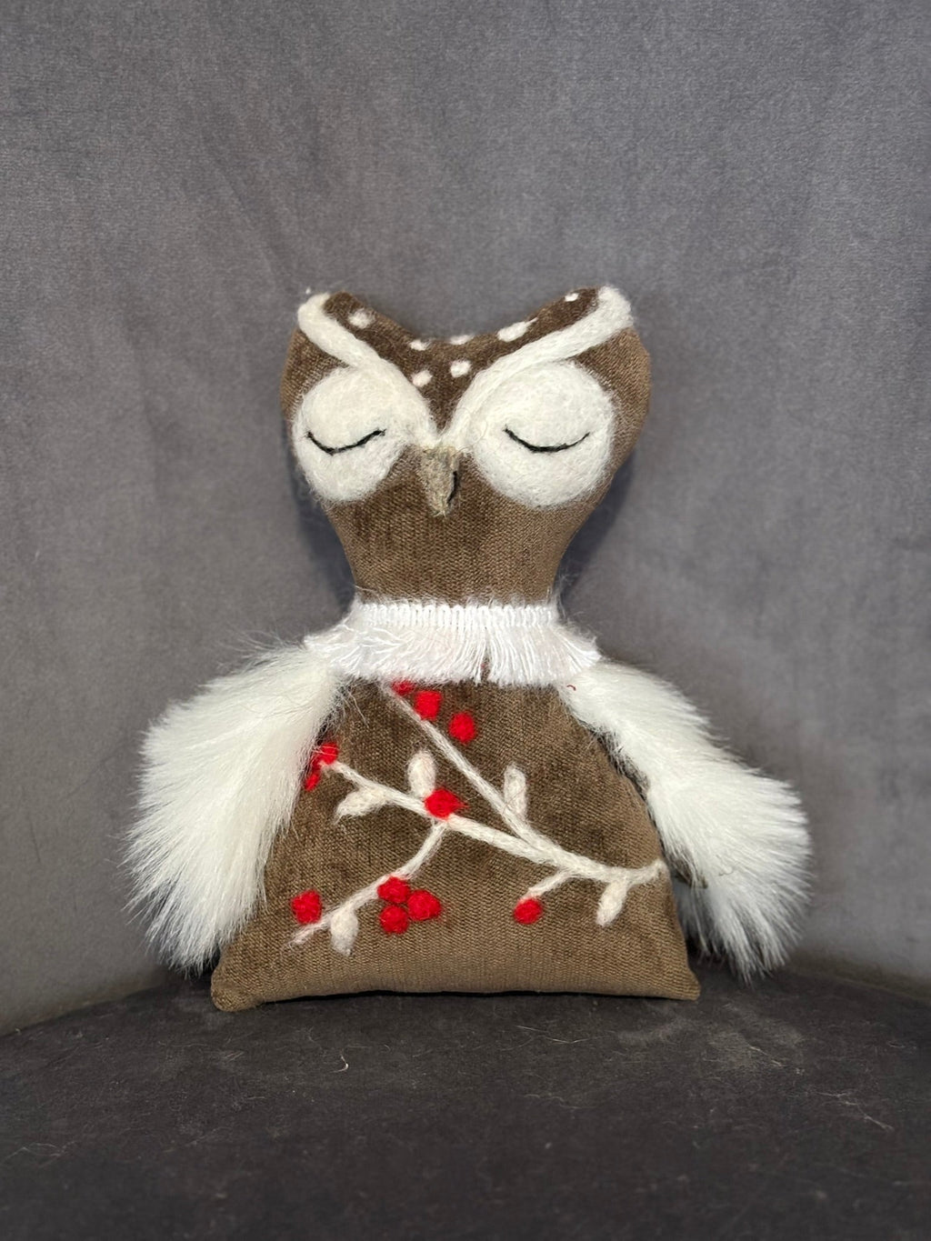 Owl textile doll-1