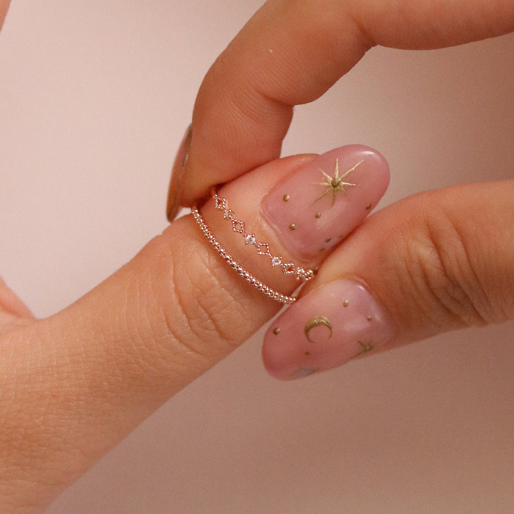 Cubic double layered ring-4