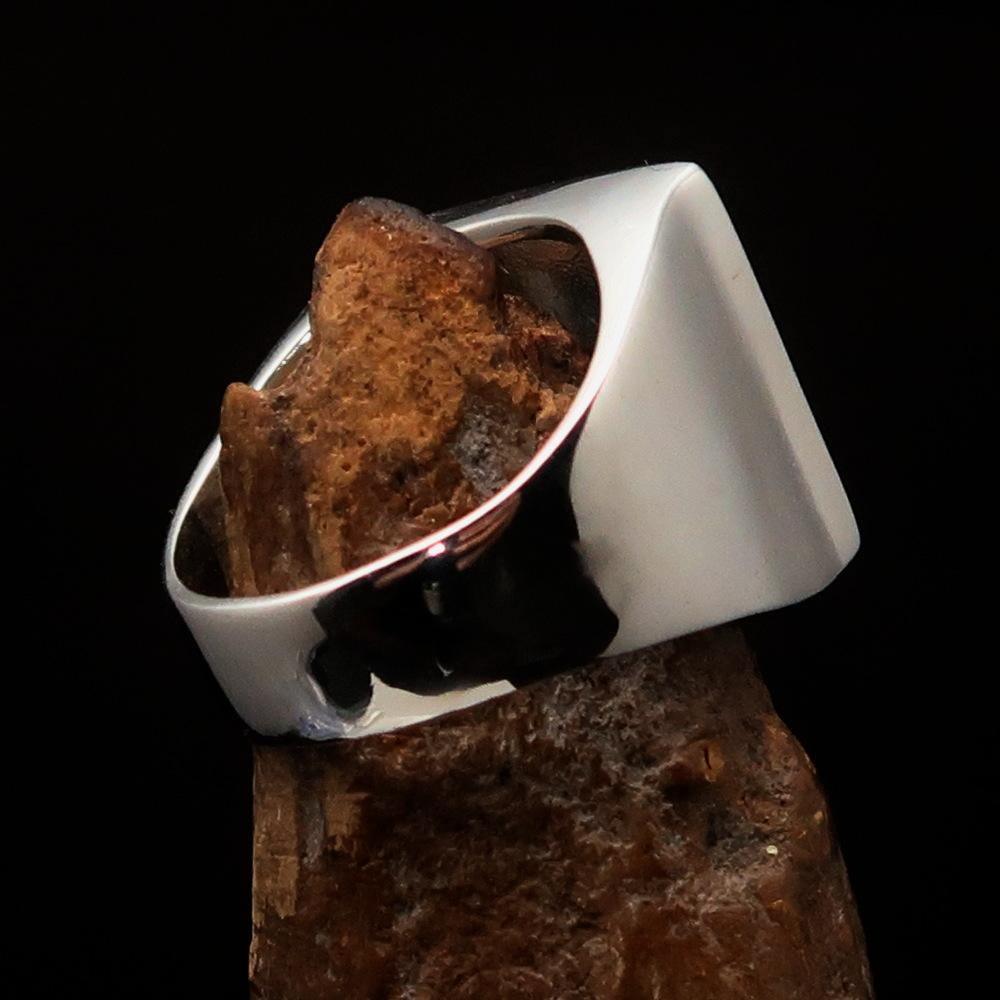 Excellent crafted Men's Zodiac Ring Star Sign Capricorn Blue - Sterling Silver-3