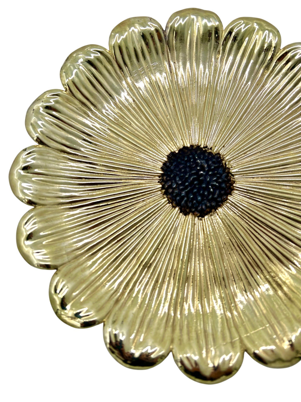 Sunflower Decorative Tray – Electro-formed Flower Jewellery Dish | Gold with Antique Finish | Flower Inspired Home Accent-1