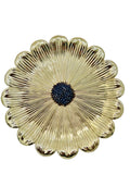 Sunflower Decorative Tray – Electro-formed Flower Jewellery Dish | Gold with Antique Finish | Flower Inspired Home Accent-0