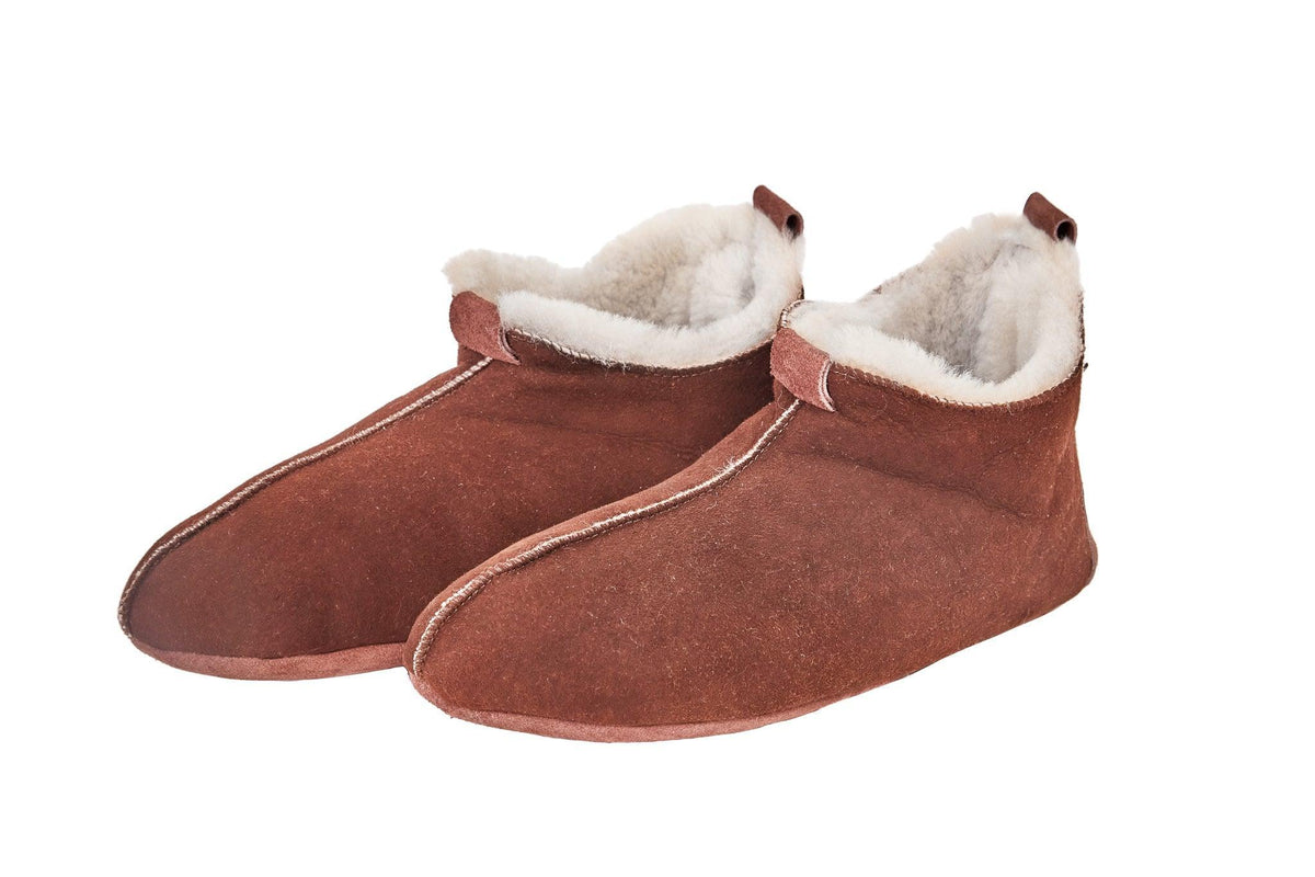 Adult Natural Sheepskin Boots - Brown-0