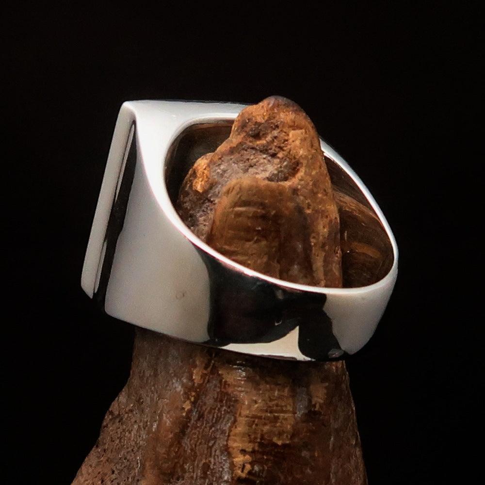 Excellent crafted Men's Zodiac Ring red Star Sign Capricorn - Sterling Silver-4