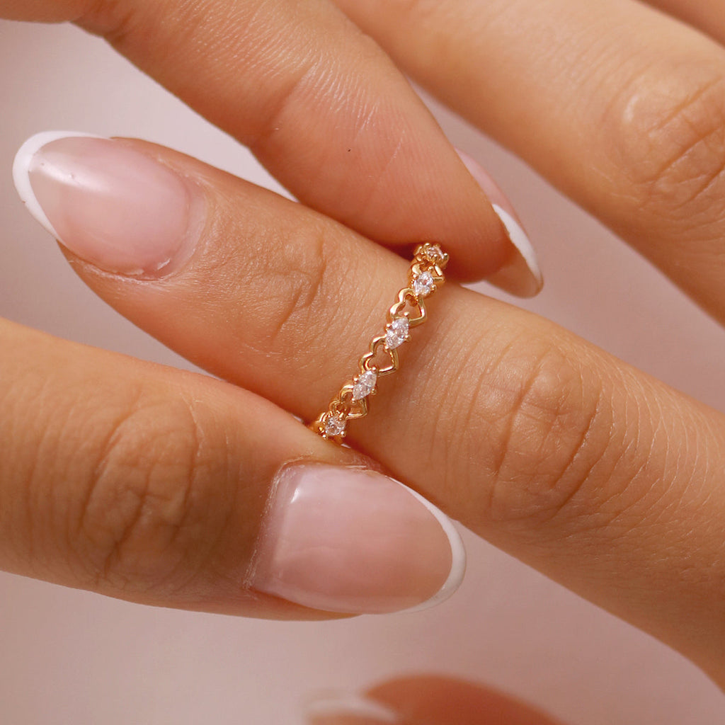 Cubic relay heart ring-1