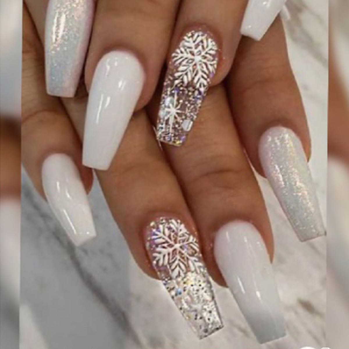 Ice Glitter Short Ballet Foreign Trade Section Wears Nail Art-0