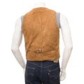 MEN CLASSIC TAN SUEDE VEST DAYTON