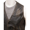 MEN CLASSIC VINTAGE LEATHER VEST DAYTON