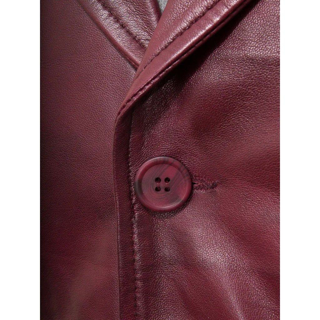 MEN BURGUNDY LEATHER VEST DANBY