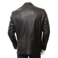 MEN CLASSIC BLACK LEATHER BLAZER MANSFIELD