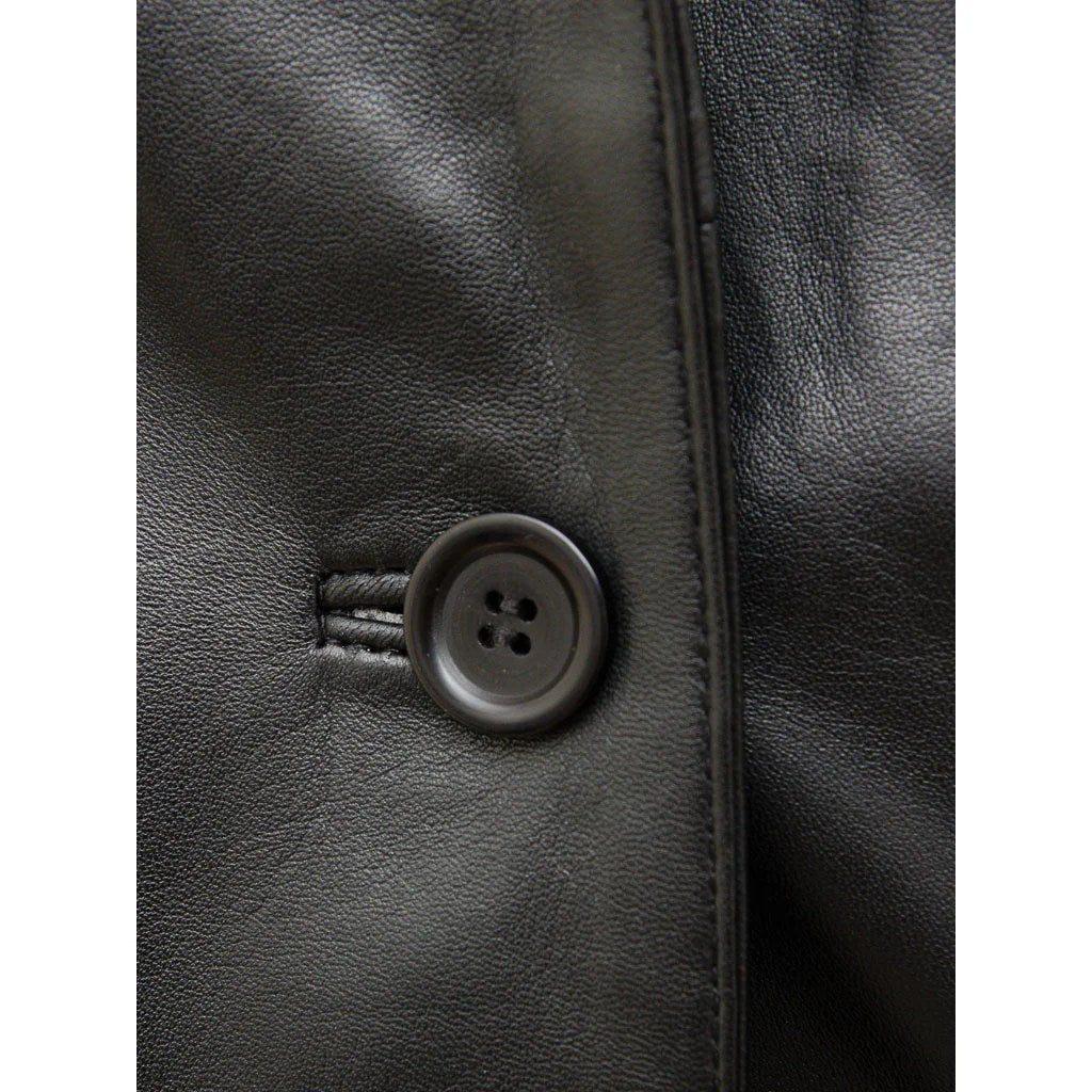 WOMEN BLACK CLASSIC LEATHER BLAZER ELGIN