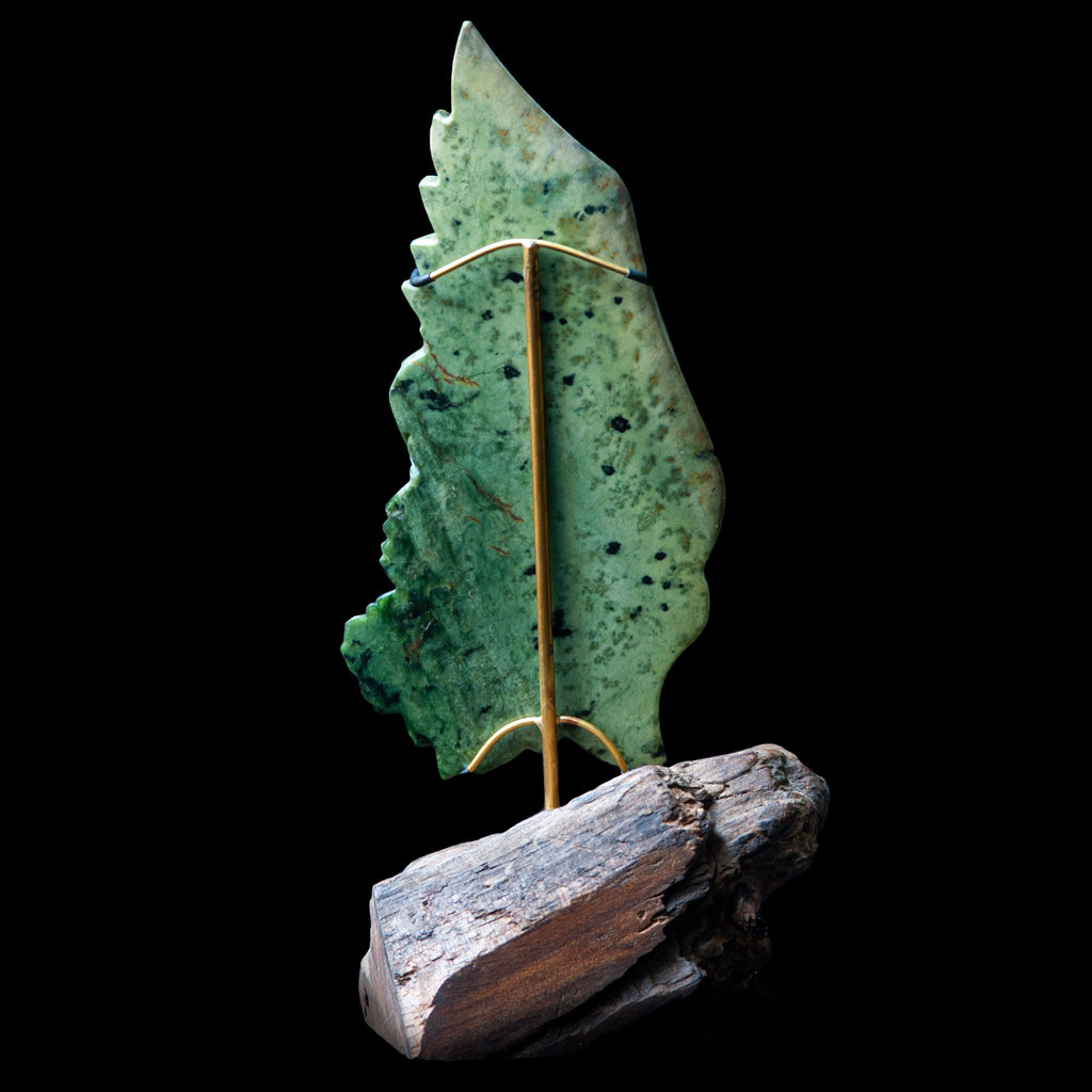 Ruru/Owl pounamu sculpture by Alex Sands-1
