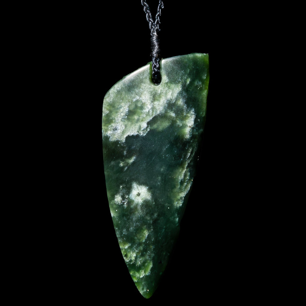 Pounamu Rei Niho (tooth) Pendant-0