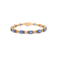 Sapphire and Diamond Bracelet in 14K Yellow Gold - KGD 40959-0
