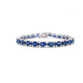 Sapphire and Diamond Bracelet in 18K White Gold - KGD 41376-0