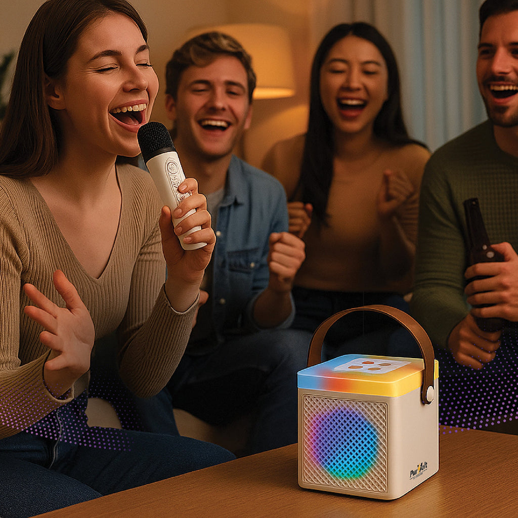 Ultimate Sound & Party Combo: Portable Karaoke Set & True Wireless Stereo Earbuds-2