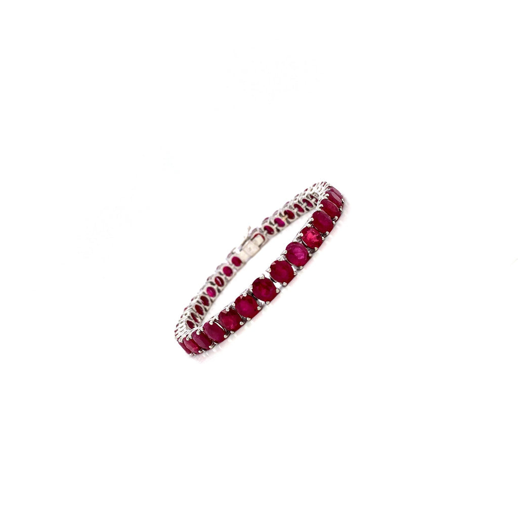 Ruby Bracelet in .925 Sterling Silver - KSD 41829-1