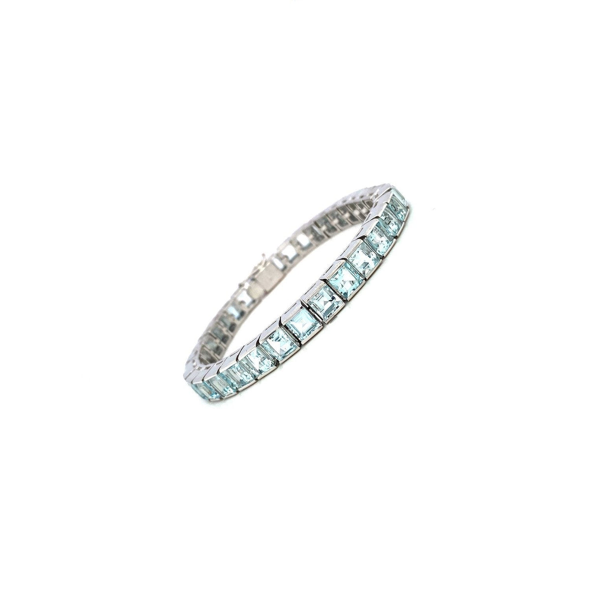 Aquamarine Bracelet in .925 Sterling Silver - KSD 41967-1