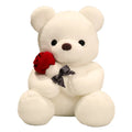 Kawaii Teddy Bear With Roses Plush Toy-0