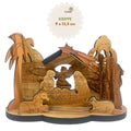 Krippe aus Olivenholz , 9 cm | Weihnachtsdeko & Geschenk für Advent und Weihnachten-0
